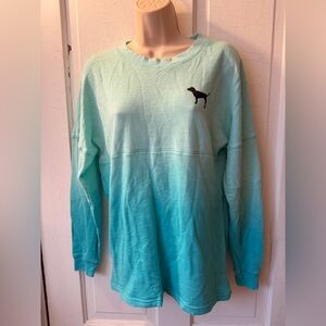 PINK Victoria’s Secret green ombre oversized long sleeved top XS